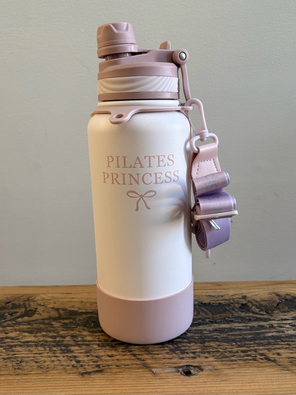 Pilates Princess 40 oz Stainless Steel Water Bottle Tumbler with Carrying Strap